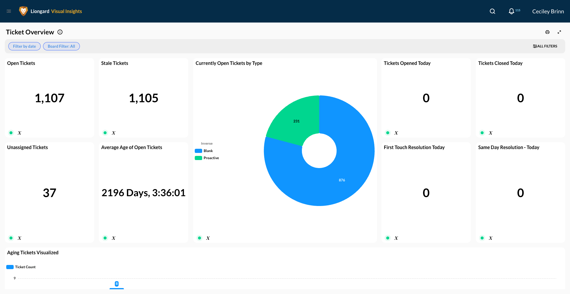 Visual Insights Pro - Ticket Overview